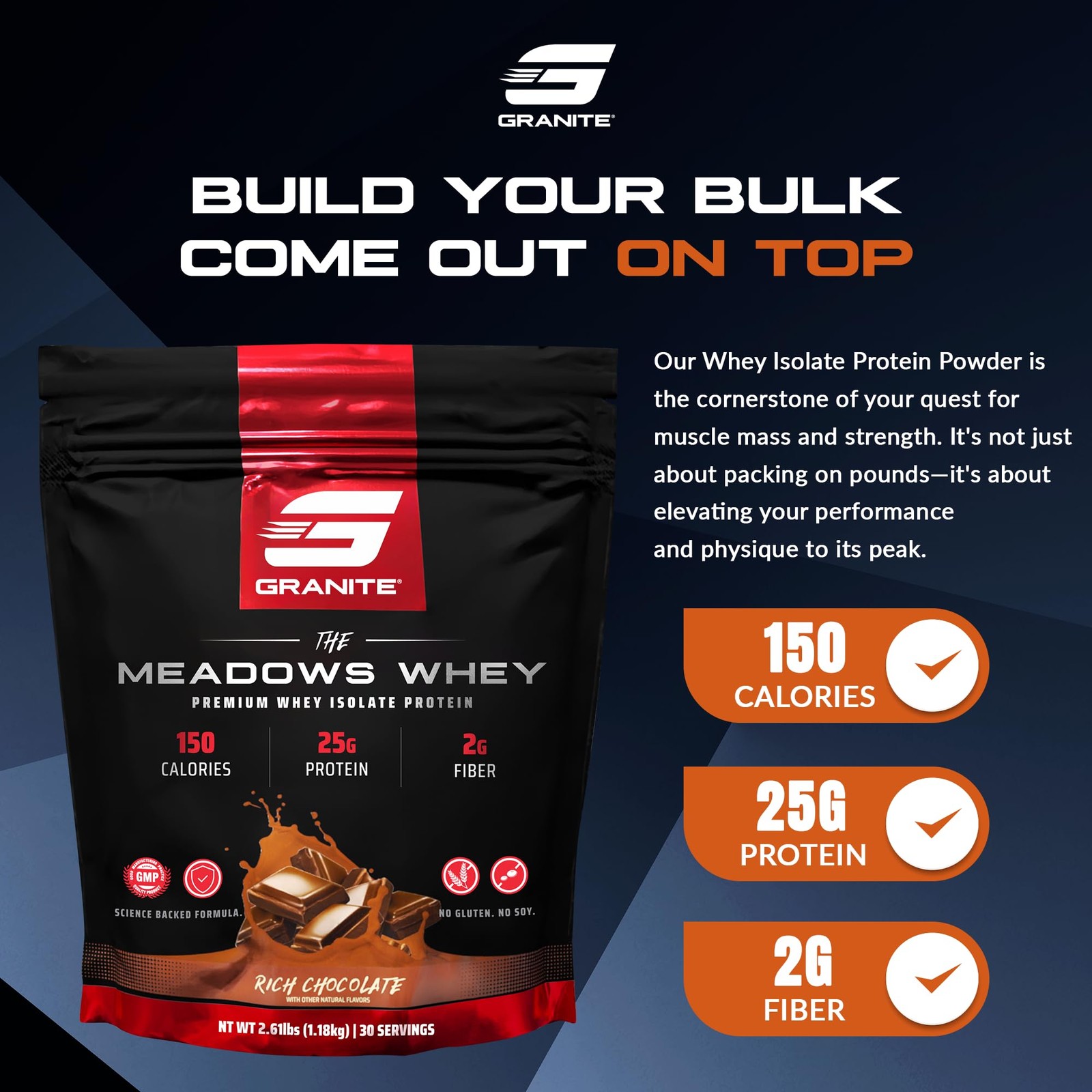 Granite Supplements The Meadows Whey Protein Isolate Protein Powder for Lean …