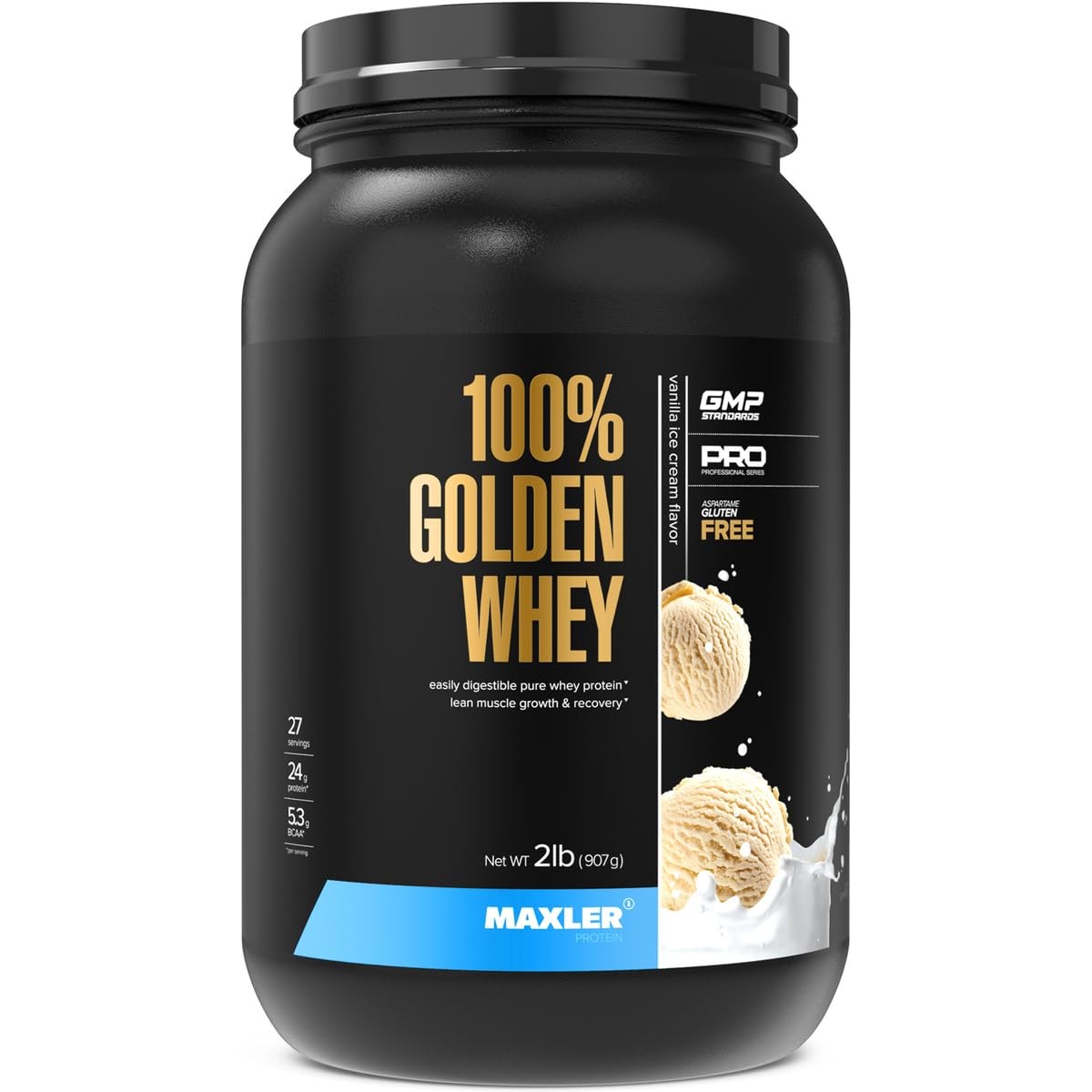 100% Golden Whey Protein – 24g of Protein per Serving – Whey Protein Powder for