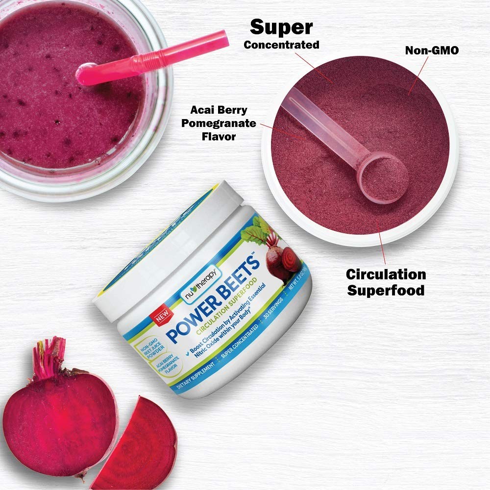 Nu-Therapy Power Beets – Super Concentrated Circulation Superfood – Dietary Supp