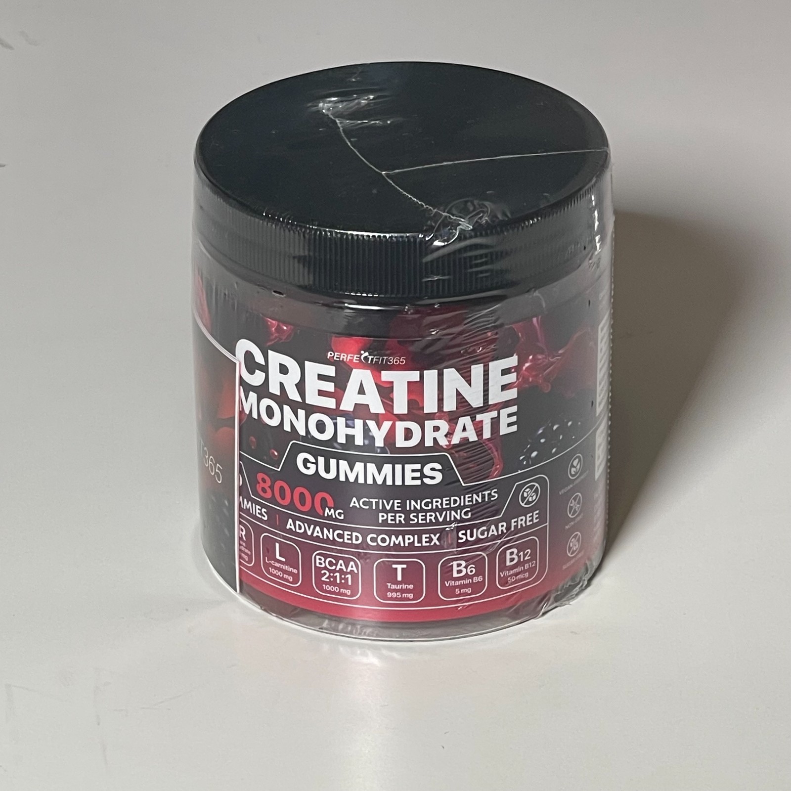 3-PACK ~ Perfectfit365 Creatine Monohydrate Gummies 8000 MG. Sugar Free NEW