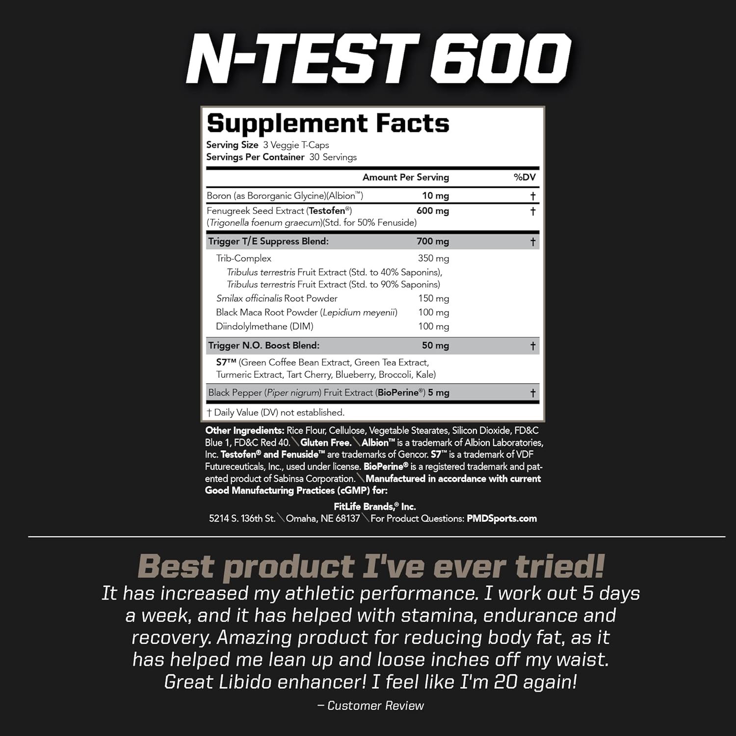 PMD N-Test 600 Advanced 2.0 (90 Veggie Caps) EXP: 12/2026