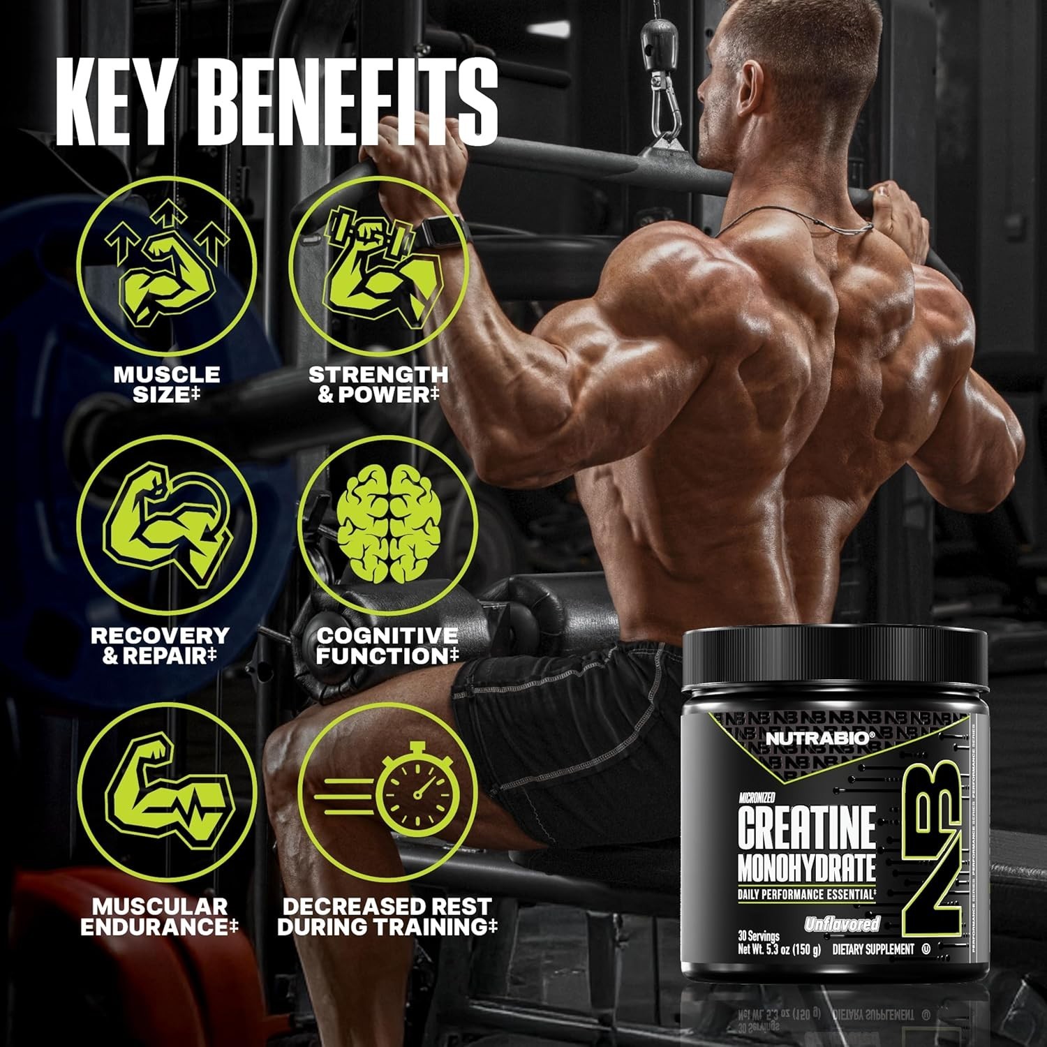 Micronized Creatine Monohydrate Powder 150g Unflavored 30 Servings