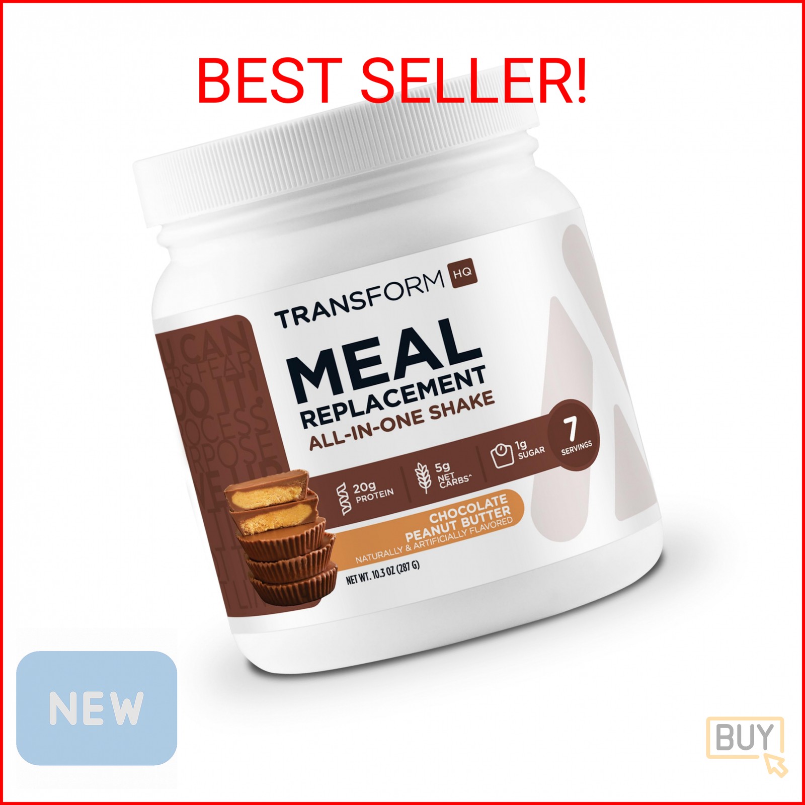 TransformHQ Meal Replacement Shake Powder 7 Servings (Chocolate Peanut Butter) –