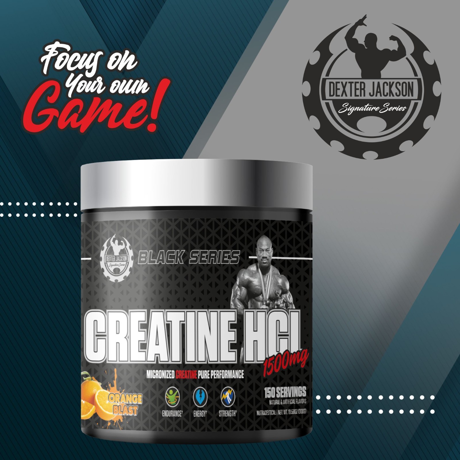 Dexter Jackson Black Series, Micronized Creatine HCL 1500 MG 150 Servings