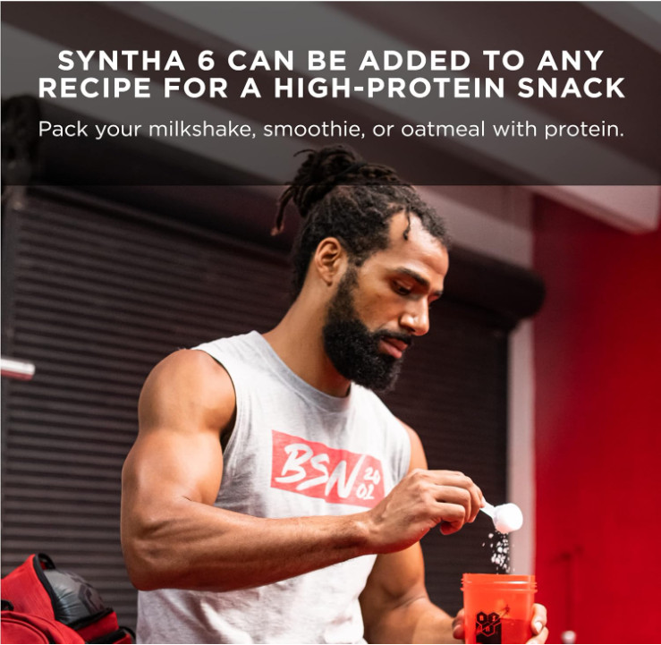 BSN SYNTHA-6 Edge Protein Powder, Strawberry Milkshake, 28 Servings