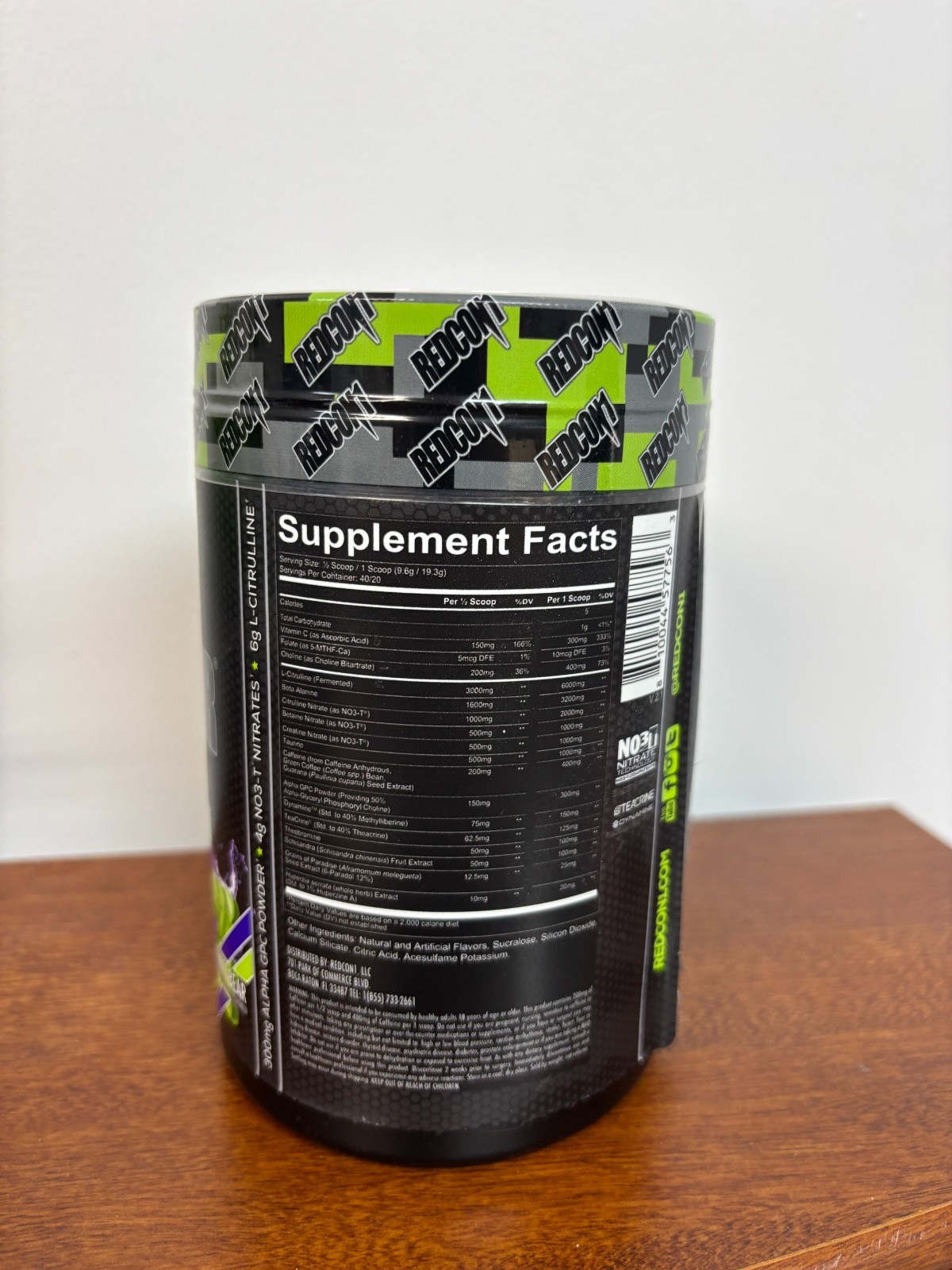 REDCON1 TOTAL WAR BLACK OPS Extreme Preworkout Sour Gummy Bear