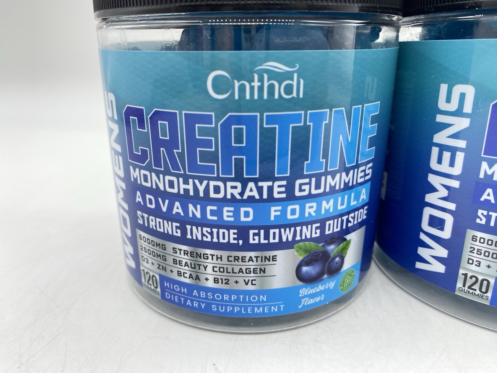 Cnthdi Creatine Monohydrate Gummies Blueberry 6000mg 2 pk. – 120 Ct Each