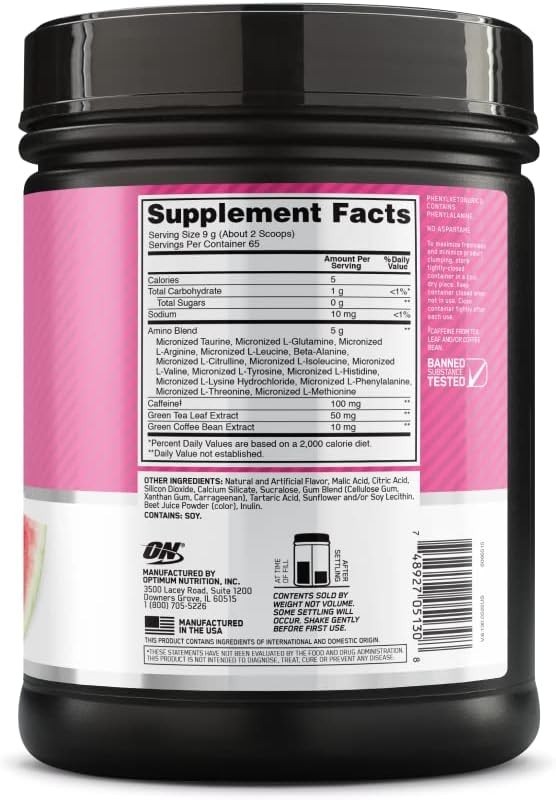 Amino Energy Watermelon Pre Workout Powder==]