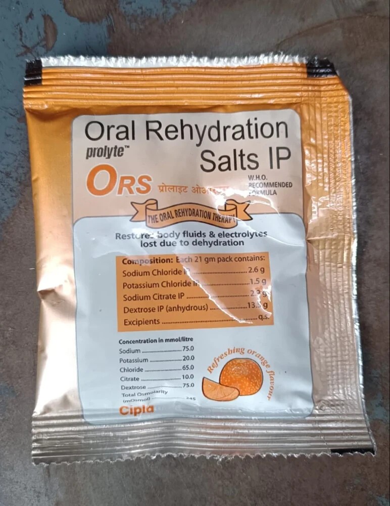 Cipla Prolyte ORS Orange 21g x 15 | Electrolyte Hydration Powder | 01/2028 Exp.