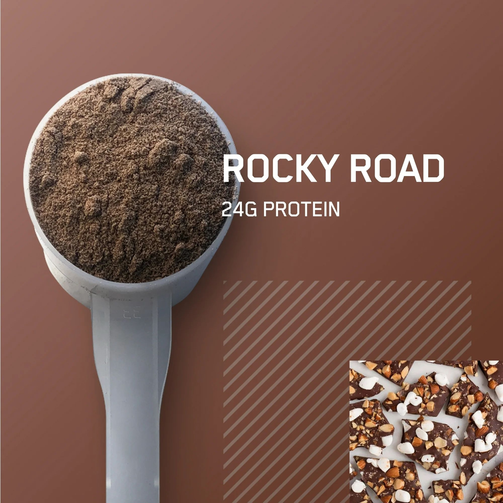 Optimum Nutrition Gold Standard 100% Whey Protein Powder, Rocky Road, 5lb