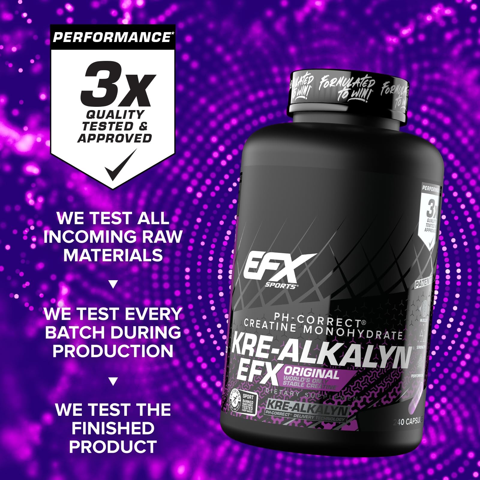 EFX Sports KreAlkalyn EFX | pH Correct Creatine Monohydrate Pill Supplement |…