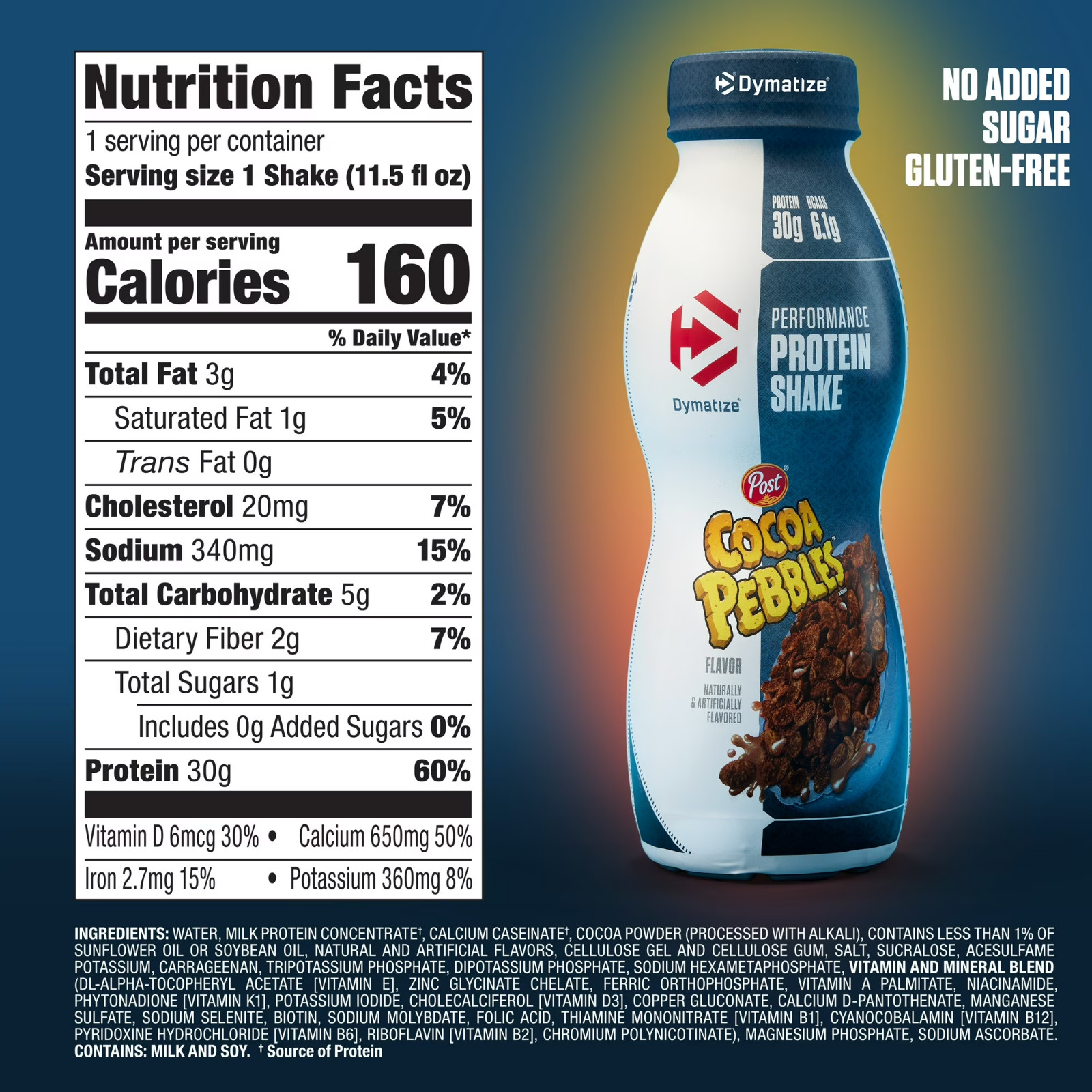 Dymatize Performance Protein Shake, Cocoa Pebbles, 30g Protein, 12 Count