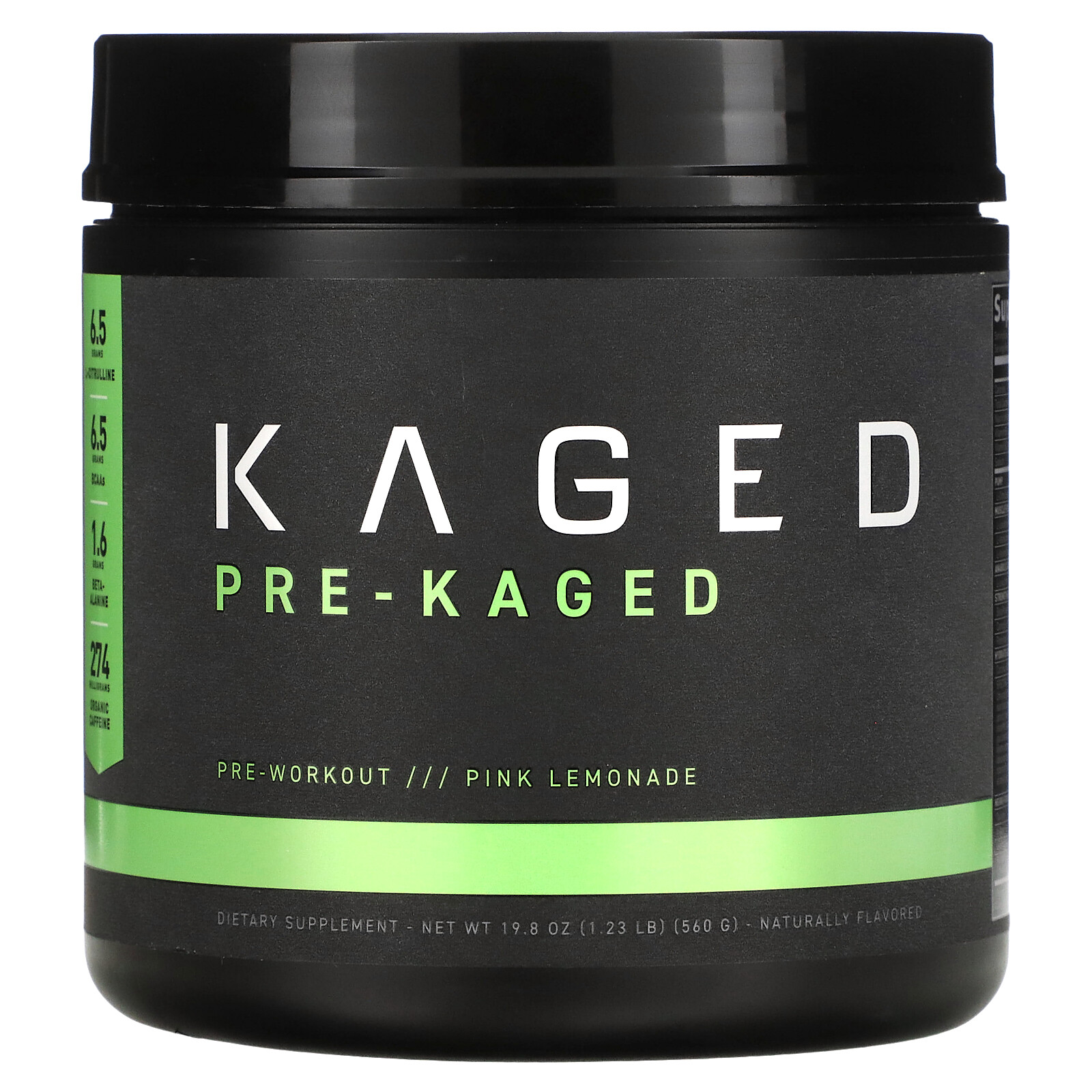 PRE-KAGED, Pre-Workout, Pink Lemonade, 1.23 lb (560 g)