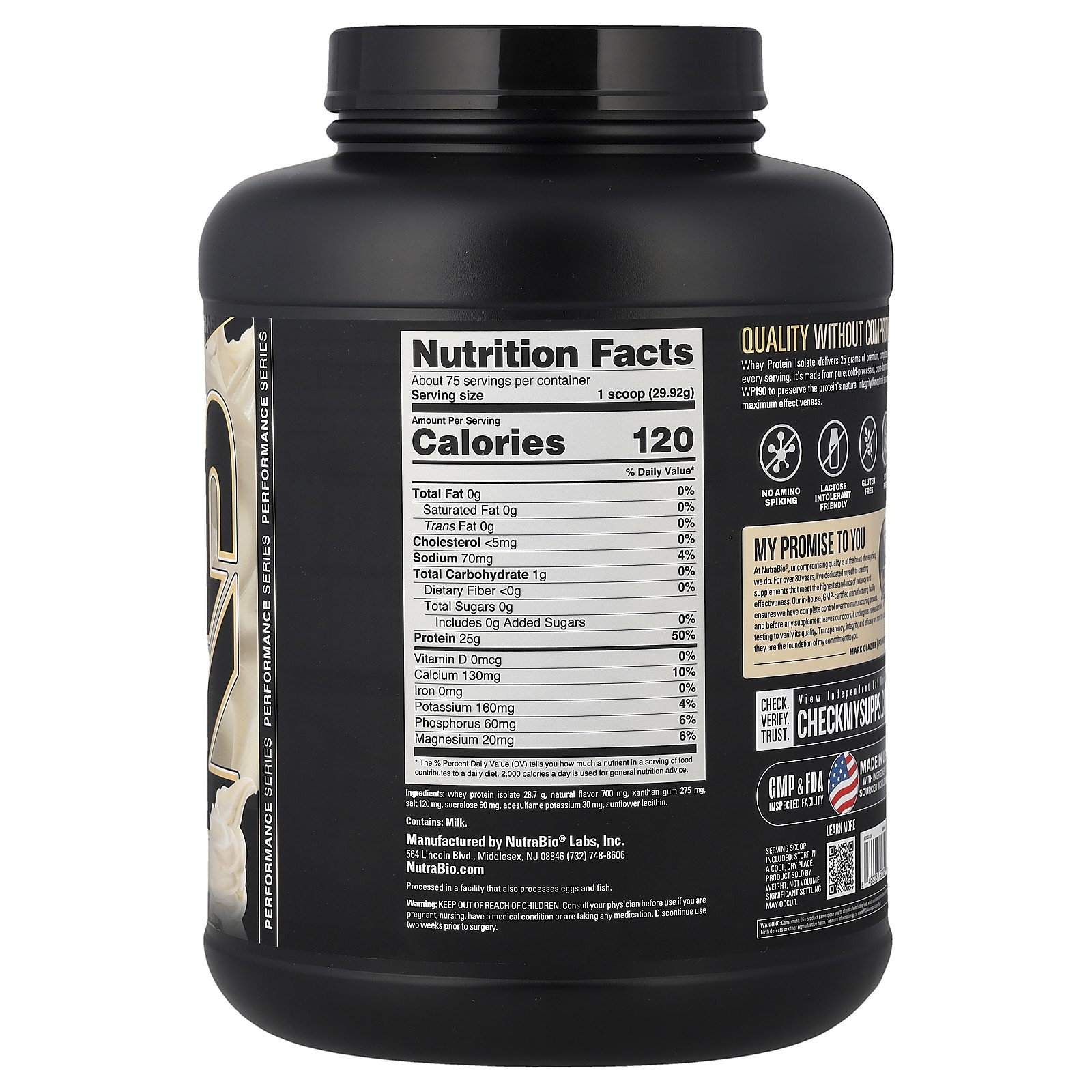 Whey Protein Isolate, Alpine Vanilla, 5 lbs (2,268 g)