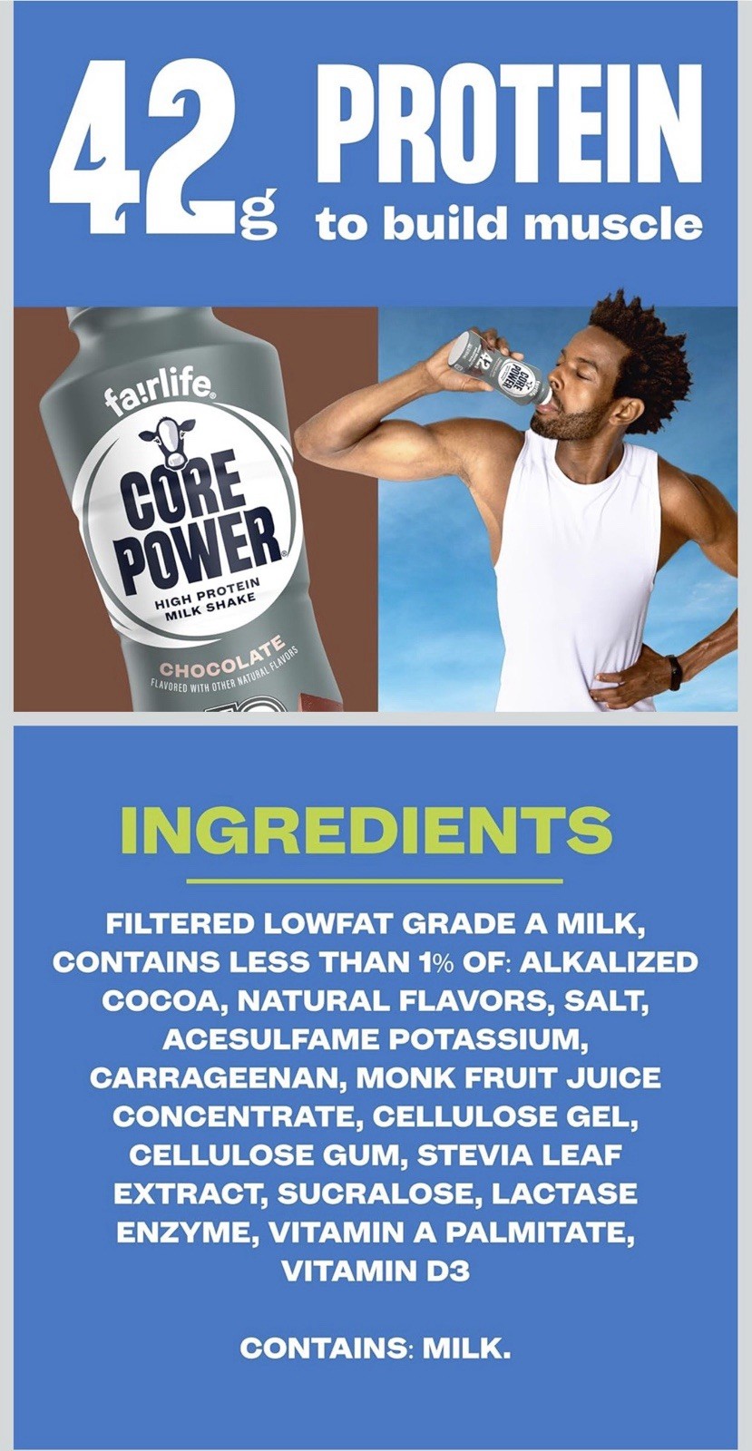 fairlife Core Power 42g Protein Chocolate Milk Shake 14 fl oz 12 Pack
