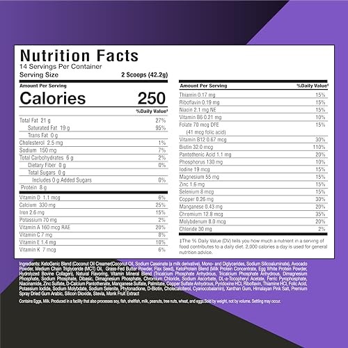 Keto Science Ketogenic Meal Shake Vanilla 20.7 Ounce (Pack of 1),