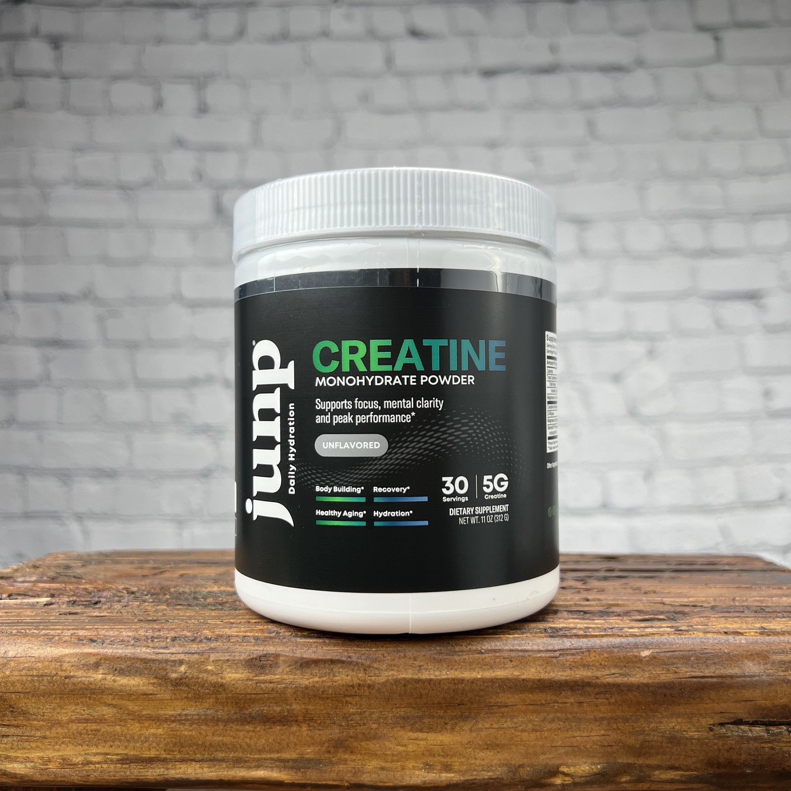 JUNP Creatine Monohydrate Powder – Unflavored 5g, 30 Servings, 11 oz