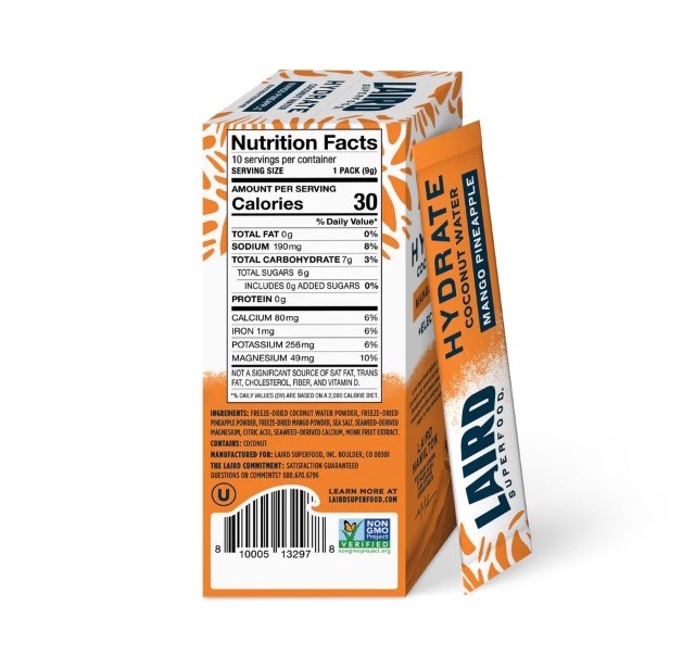 Laird Hydrate Coconut Water Margo Pineapple