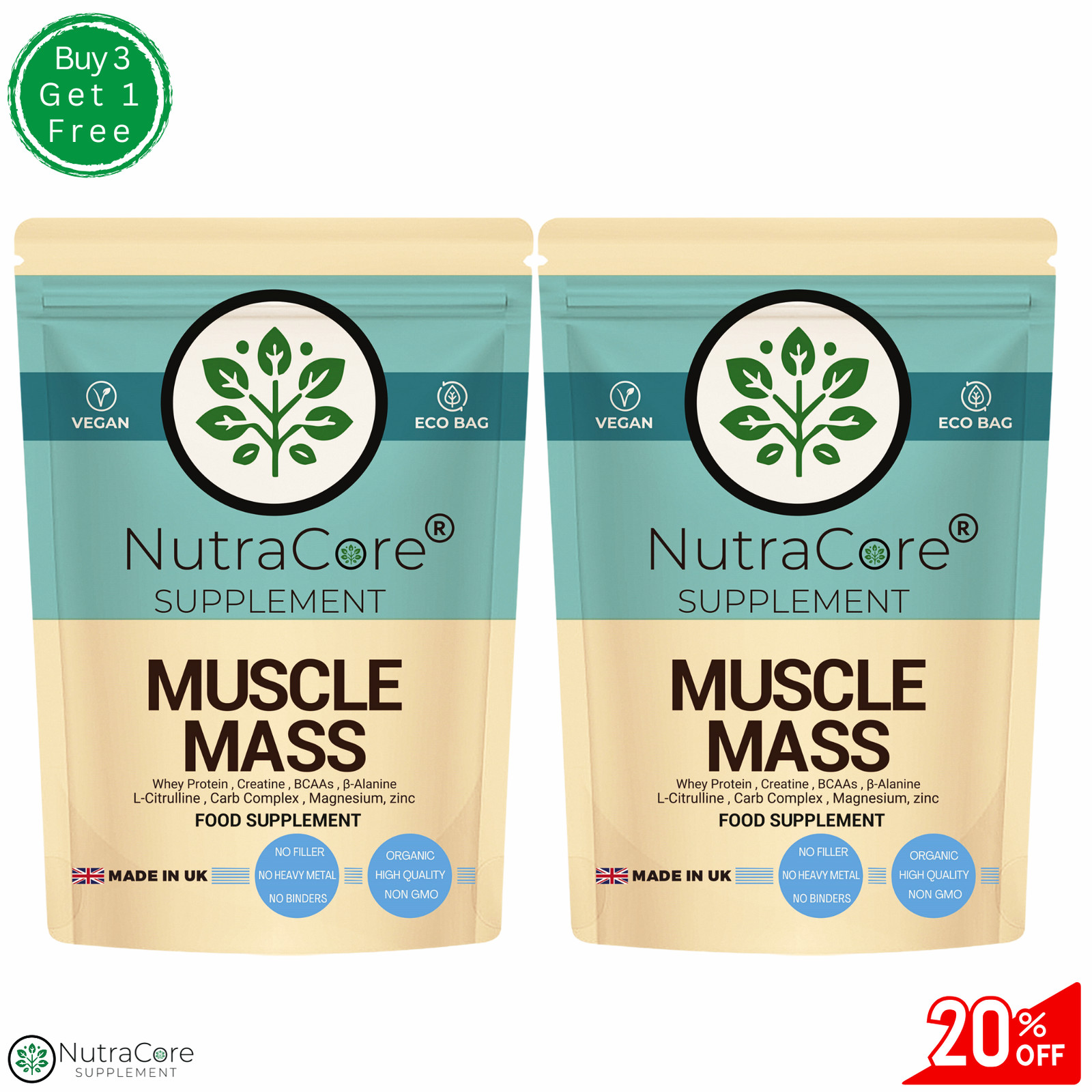 Muscle Gain Booster 770mg Capsules High Strength 100%Natural & Strong Supplement