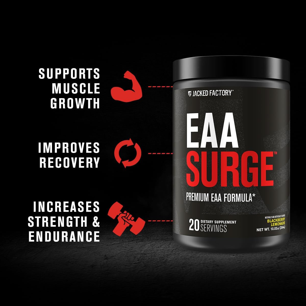 EAA Surge Essential Amino Acids Powder – EAAS & BCAA Intra Workout Supplement W
