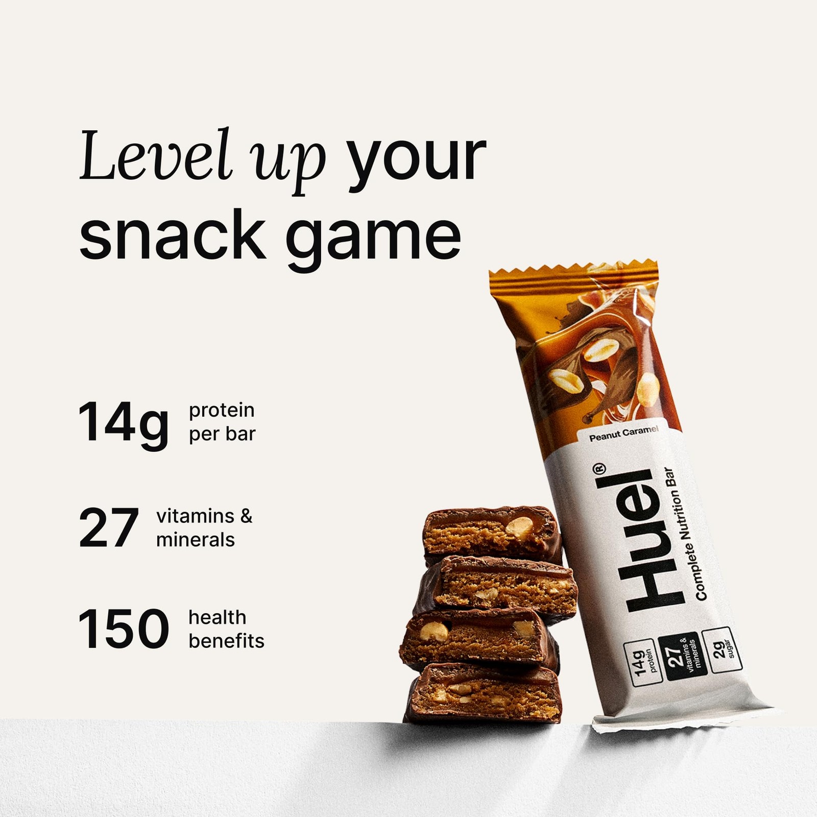 Huel Complete Nutrition Vegan Protein Bar Peanut Caramel 13g Protein 27 Vitamins