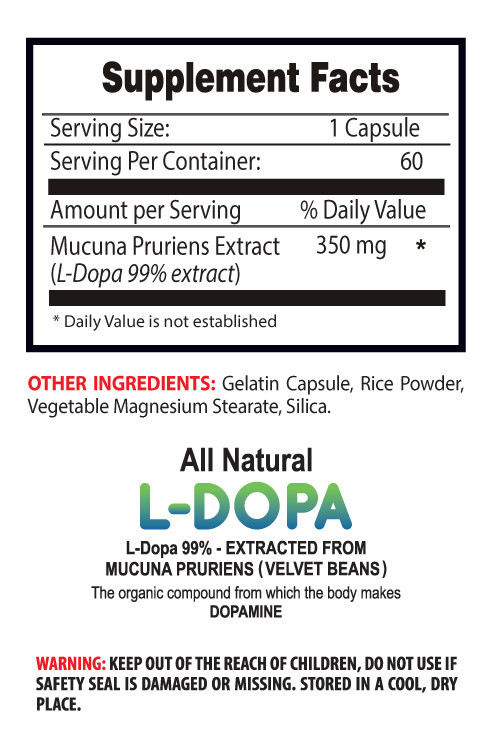 quality sleeping pills – L-Dopa 99% Extract 350mg (2) – brain and memory boost