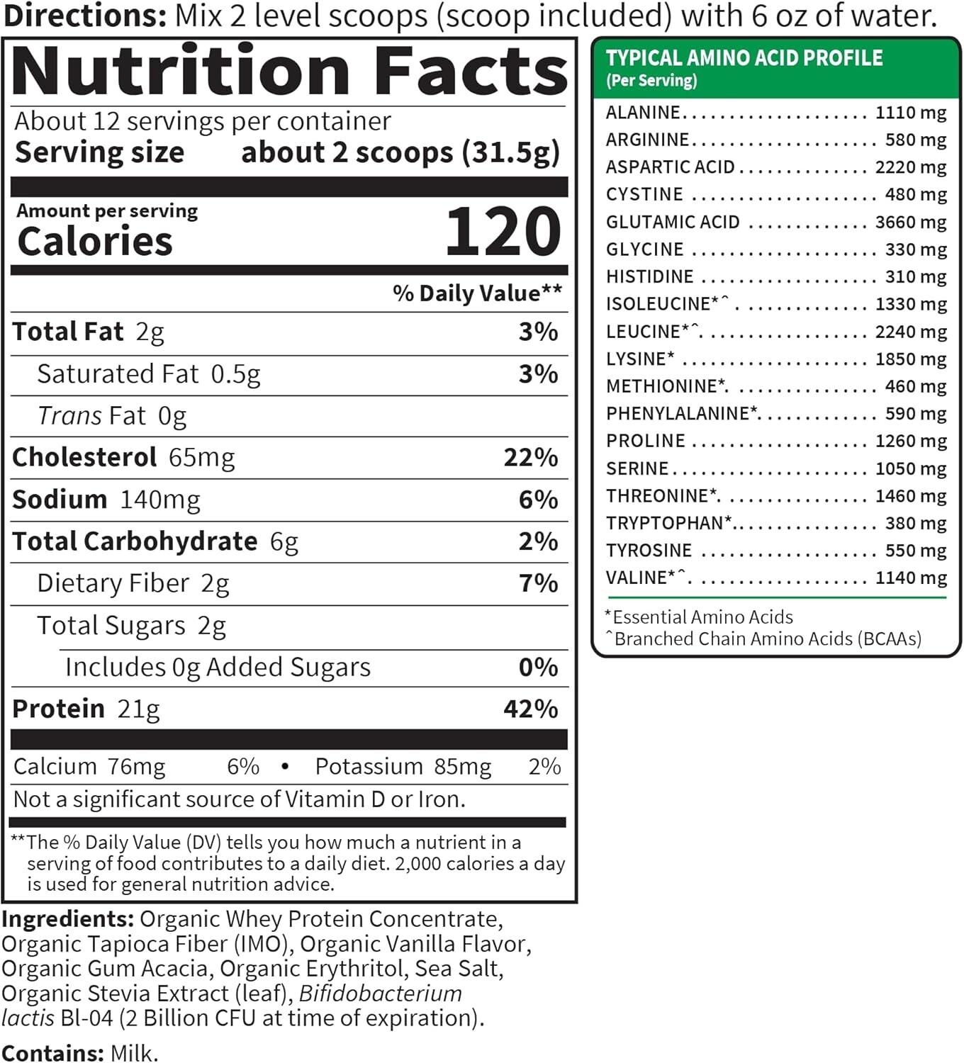 Non-GMO Vanilla Whey Protein Isolate – 20 Servings, Best Post-Workout Recovery