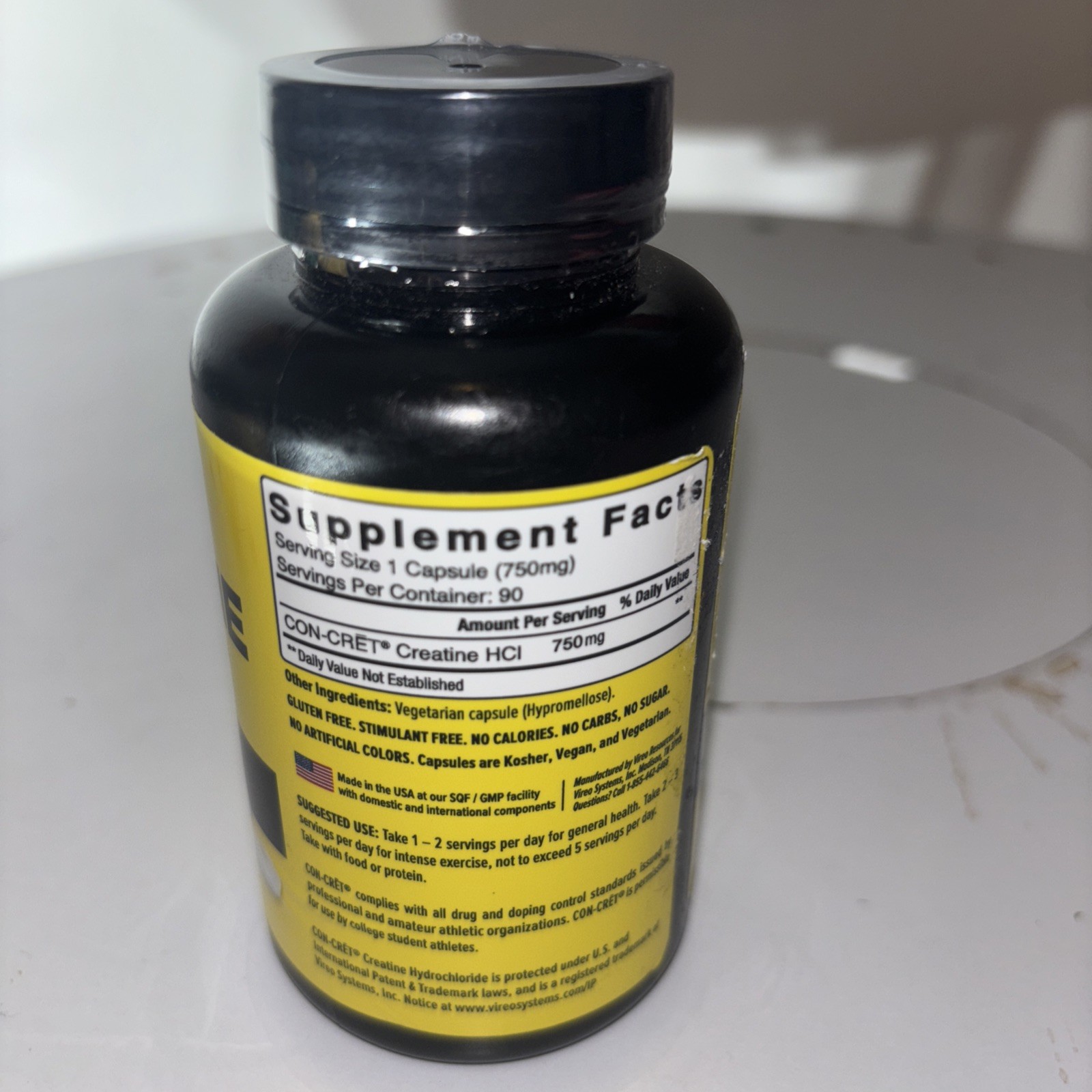 CON-CRET Creatine HCl Capsules | Supports Muscle Cognitive and Immune Health ..
