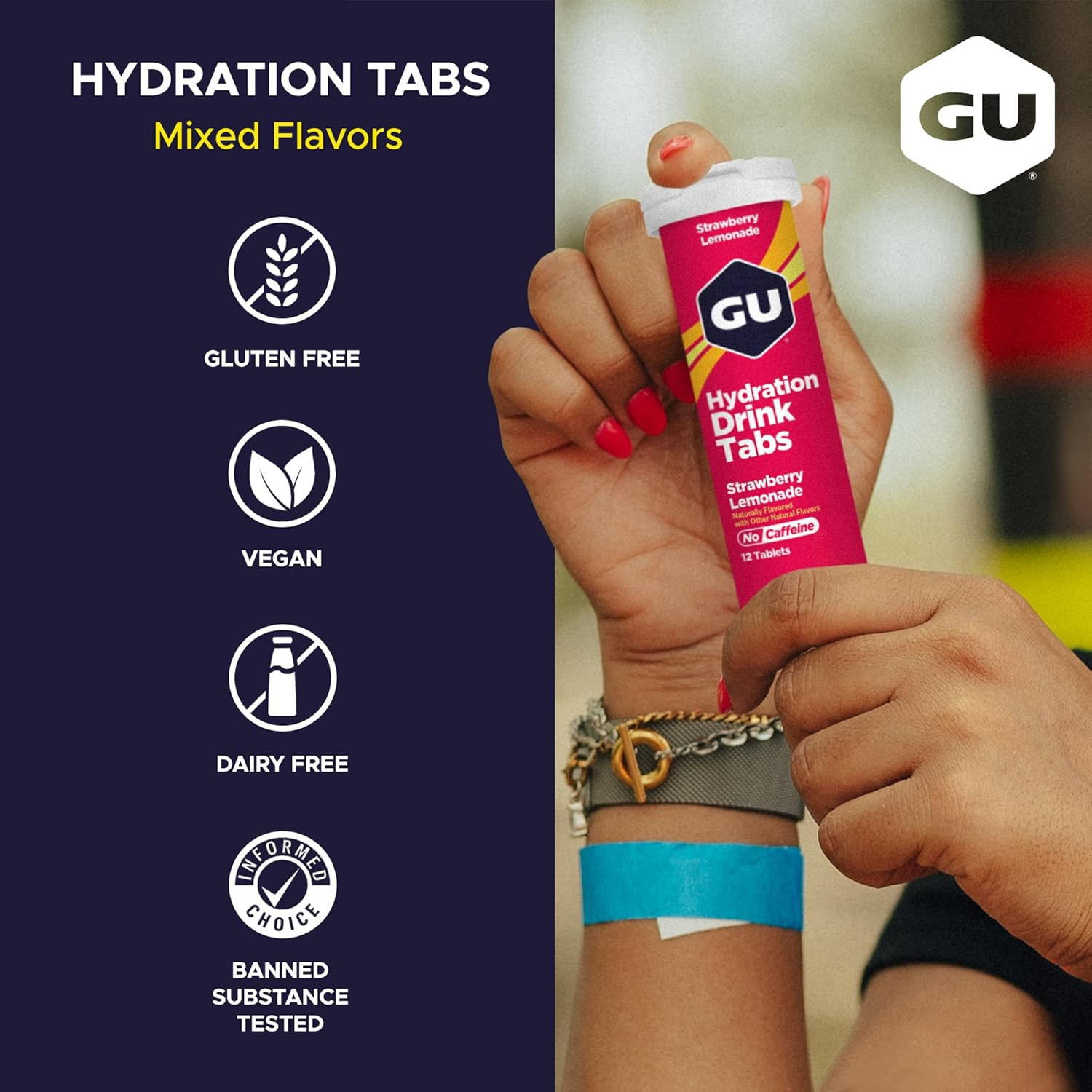 Hydration Electrolyte Drink Tablets, Enhanced Endurance Sports Drink for Running