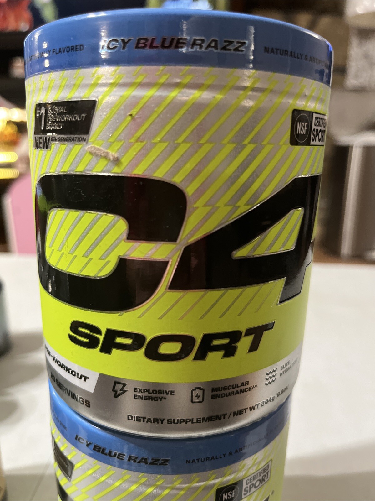C4 Sport, Pre-Workout, Icy Blue Razz, 8.6 oz (244 g) Exp 3/26