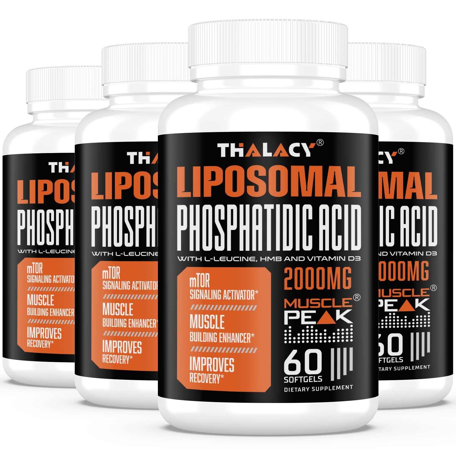 Thalacy 2000mg Liposomal Phosphatidic Acid Muscle 60 Count (Pack of 4)