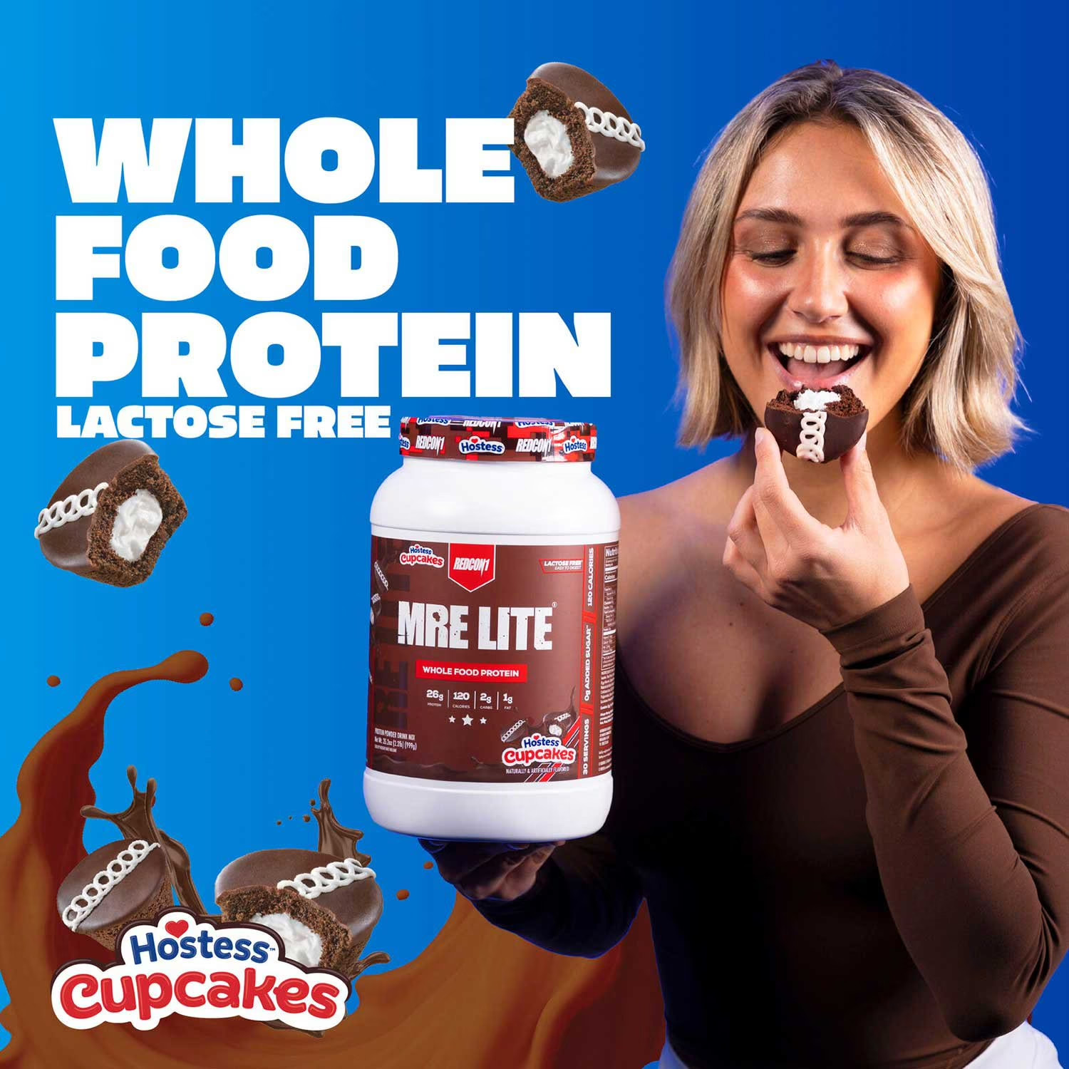 Redcon1 MRE Lite Whole Food Protein Powder – Hostess Cupcakes, 2.2 lbs. LIMITED!