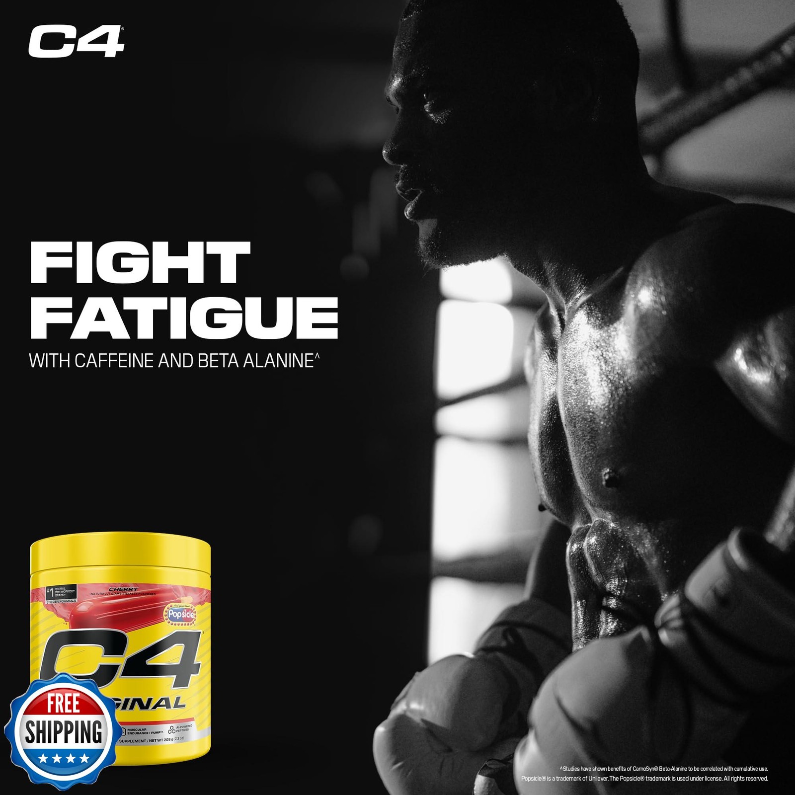 C4 Original Pre Workout – POPSICLE Cherry – Pre-Workout for Endurance, Focus