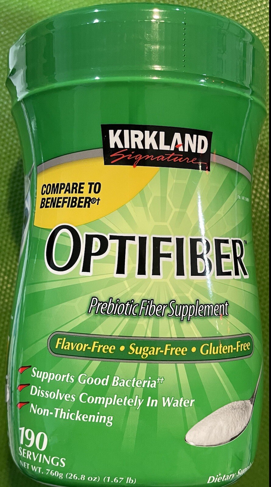 Kirkland OPTIFIBER Prebiotic Fiber Supplement Flavor.Sugar.Gluten.Free. 26.8 oz.