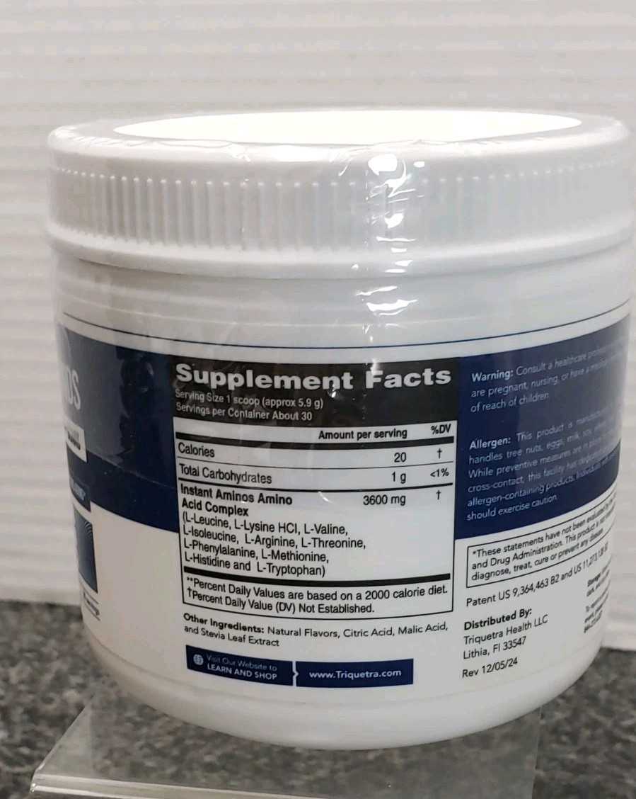 Amino Acids Powder Lemon Lime EAA BCAA Rapid Absorption Muscle Recovery Aging