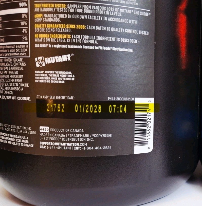 Mutant ISO Surge Gourmet Whey Isolate, Vanilla Ice Cream🍦23 Servings, 01/2028✨️