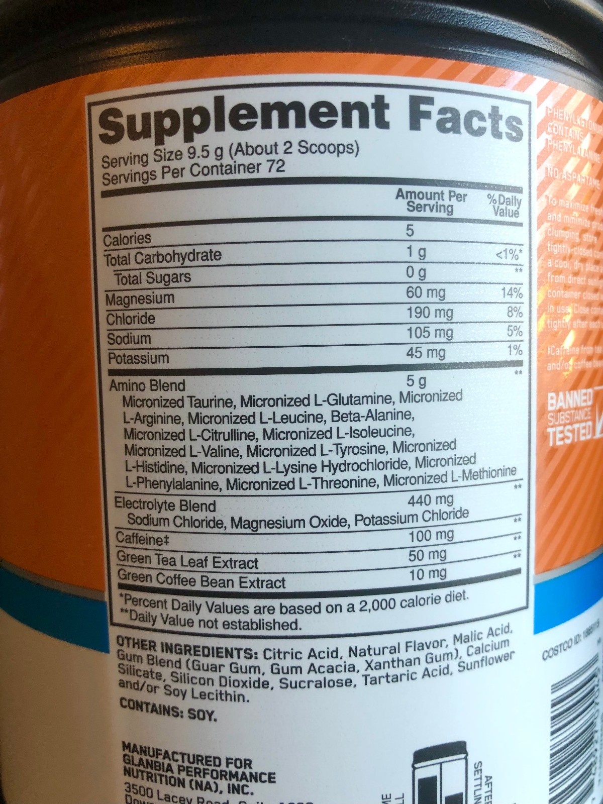 Optimum Nutrition Amino ENERGY + Electrolytes 72 Servings, 1.51LB, AMIN.O.