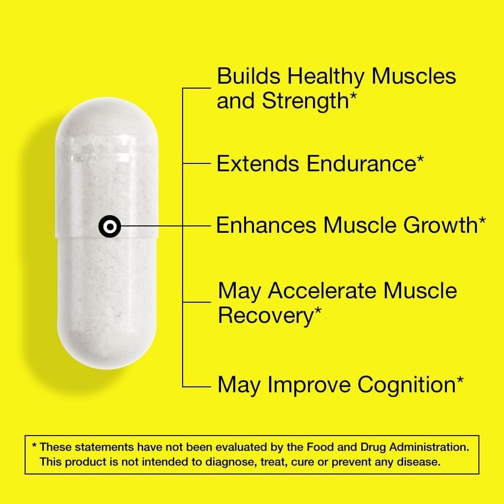 Creatine +, High Absorption Capsules, 60 Count, Non-GMO, Gluten Free, Soy Free