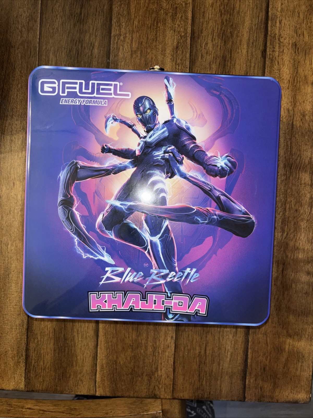 G Fuel Blue Beetle KHAJI-DA Collector’s Box – shaker, tub and sticker included