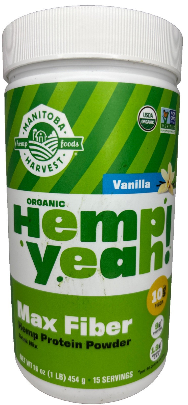 MANITOBA HARVEST—Max Fiber—Hemp Protein Powder—1Ea-16oz—See Below—24 HR SHIPPING