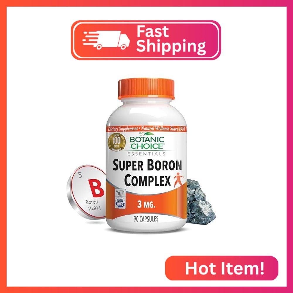 Botanic Choice Super Boron Complex (3mg) – Promotes Bone & Prostate Health by Me