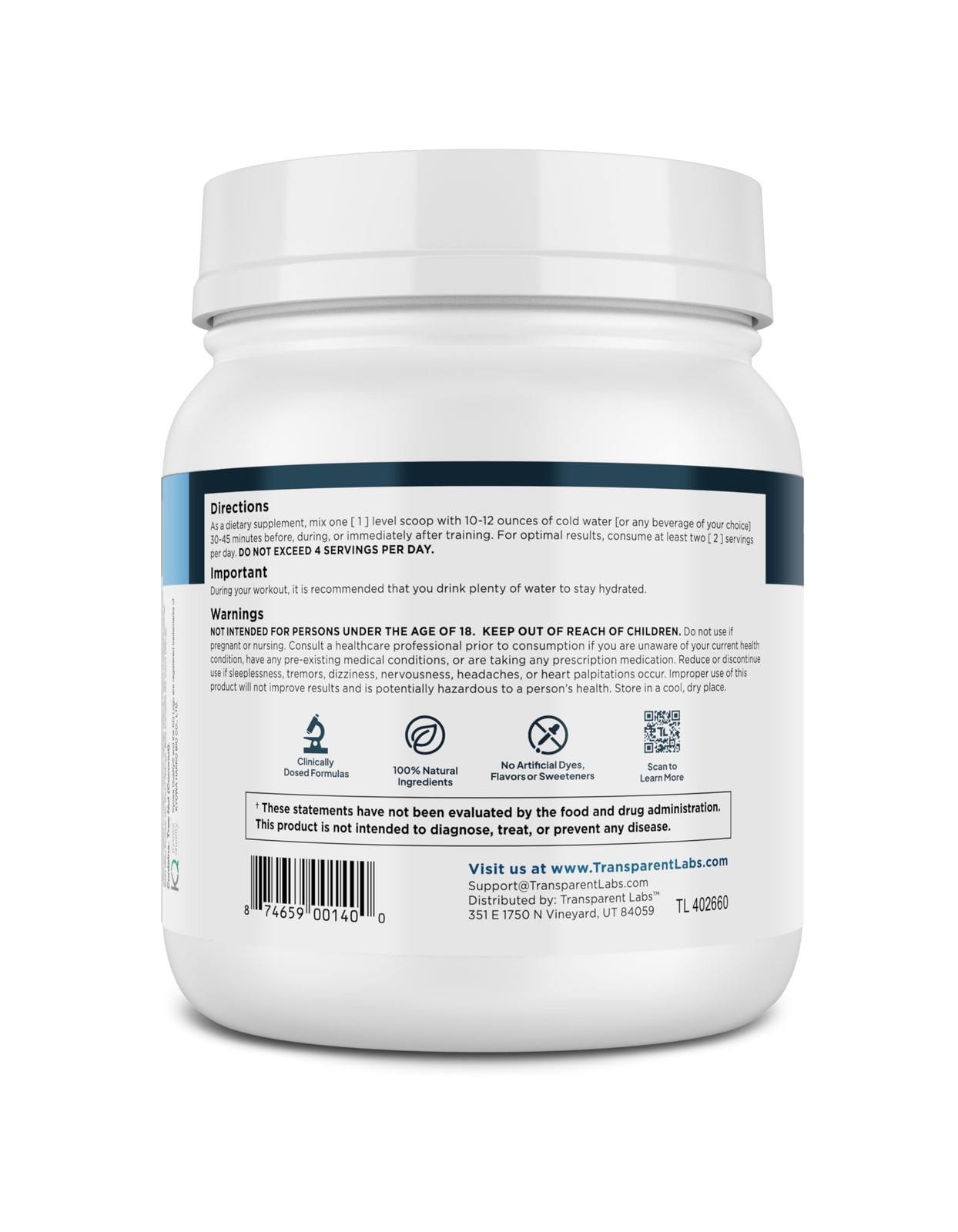 Transparent Labs BCAA Glutamine 8000 Mg of BCAA Powder with L Glutamine for …
