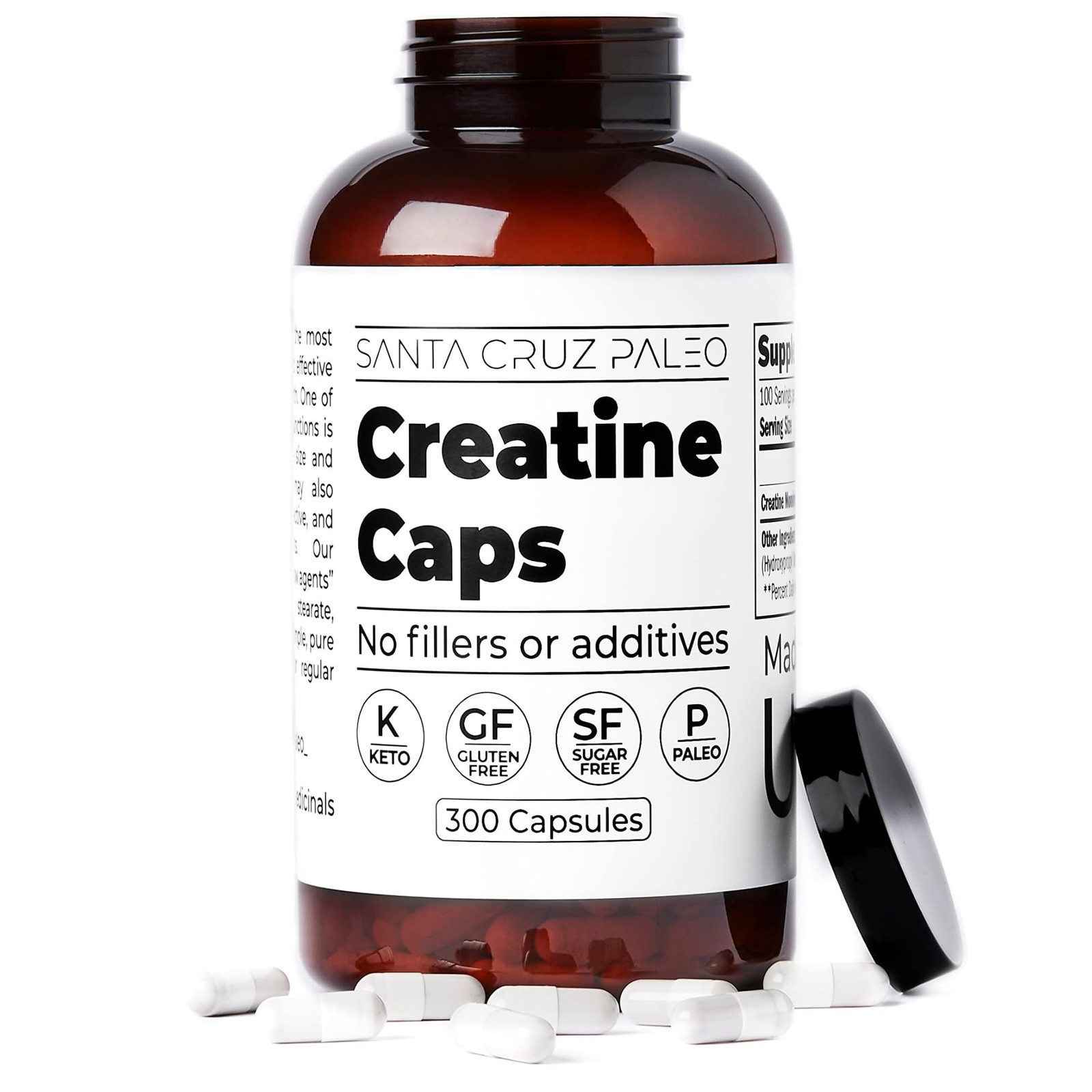 Santa Cruz Paleo Creatine Capsules, Supports Muscle 300 Count (Pack of 1)