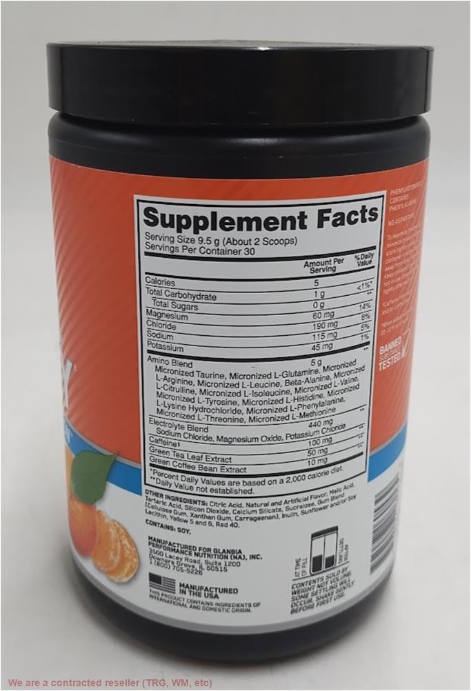 Optimum Nutrition Amino Energy + Electrolytes Tangerine – 10.05oz EXP: 04/27 +