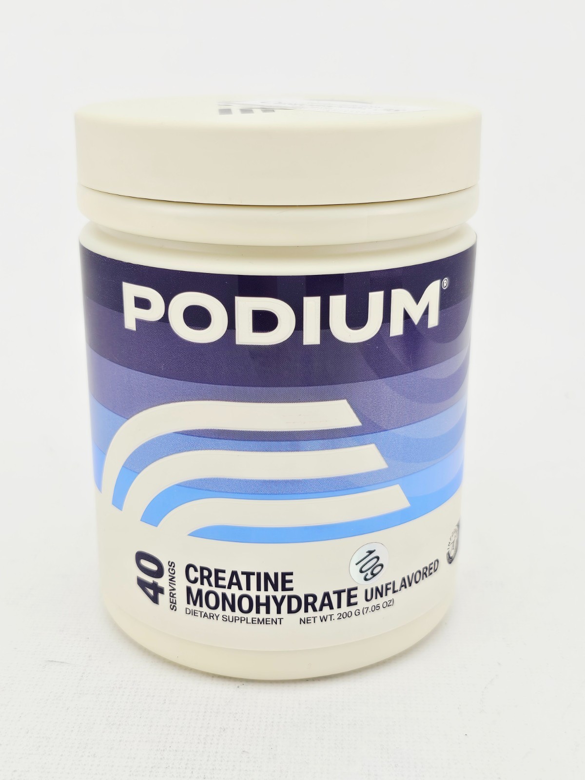 Podium Creatine Monohydrate Powder Unflavored 40 Servs BB 05/26