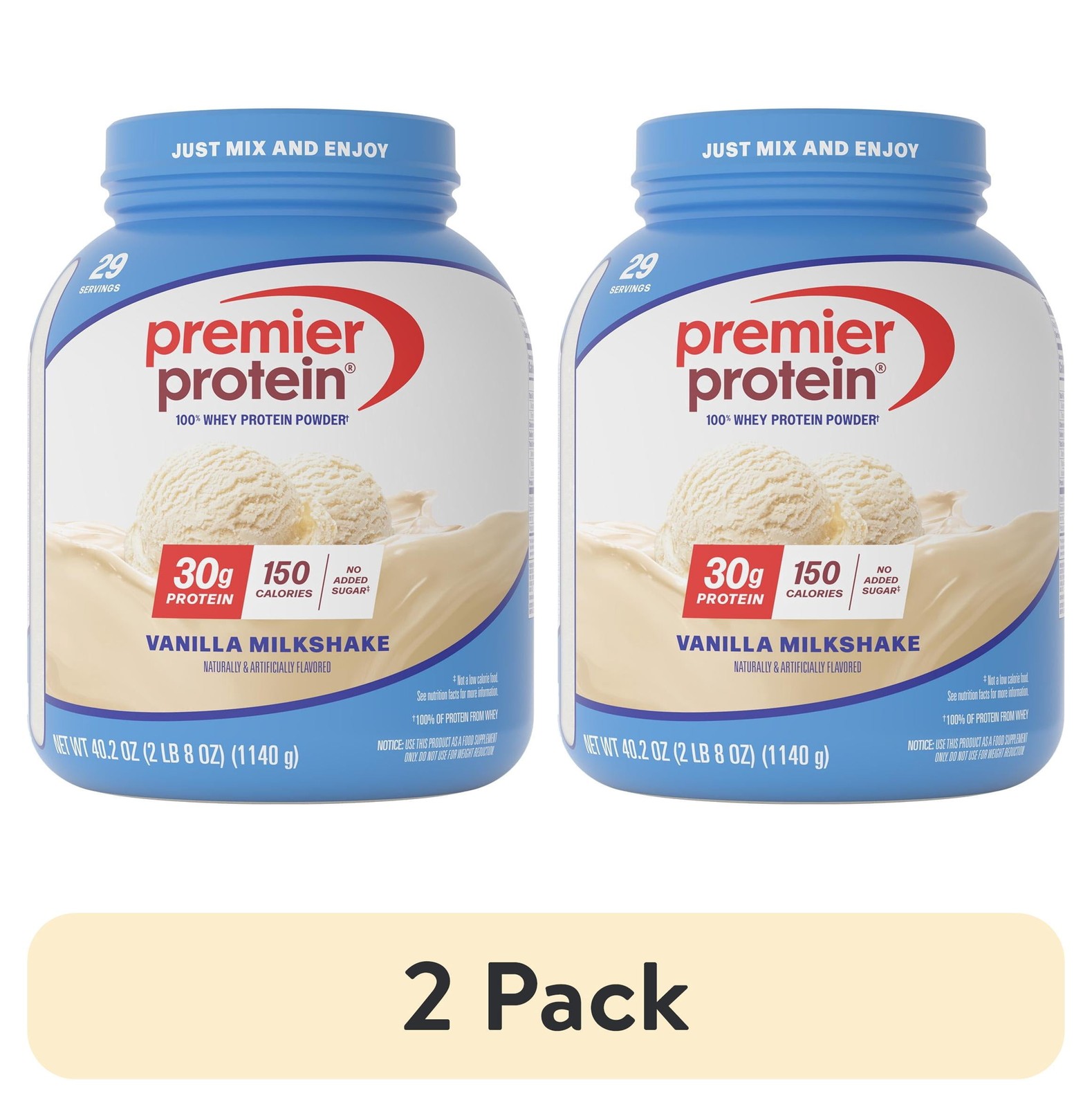 Premier Protein 100% Whey Protein Powder, Vanilla Milkshake, 30g Protein