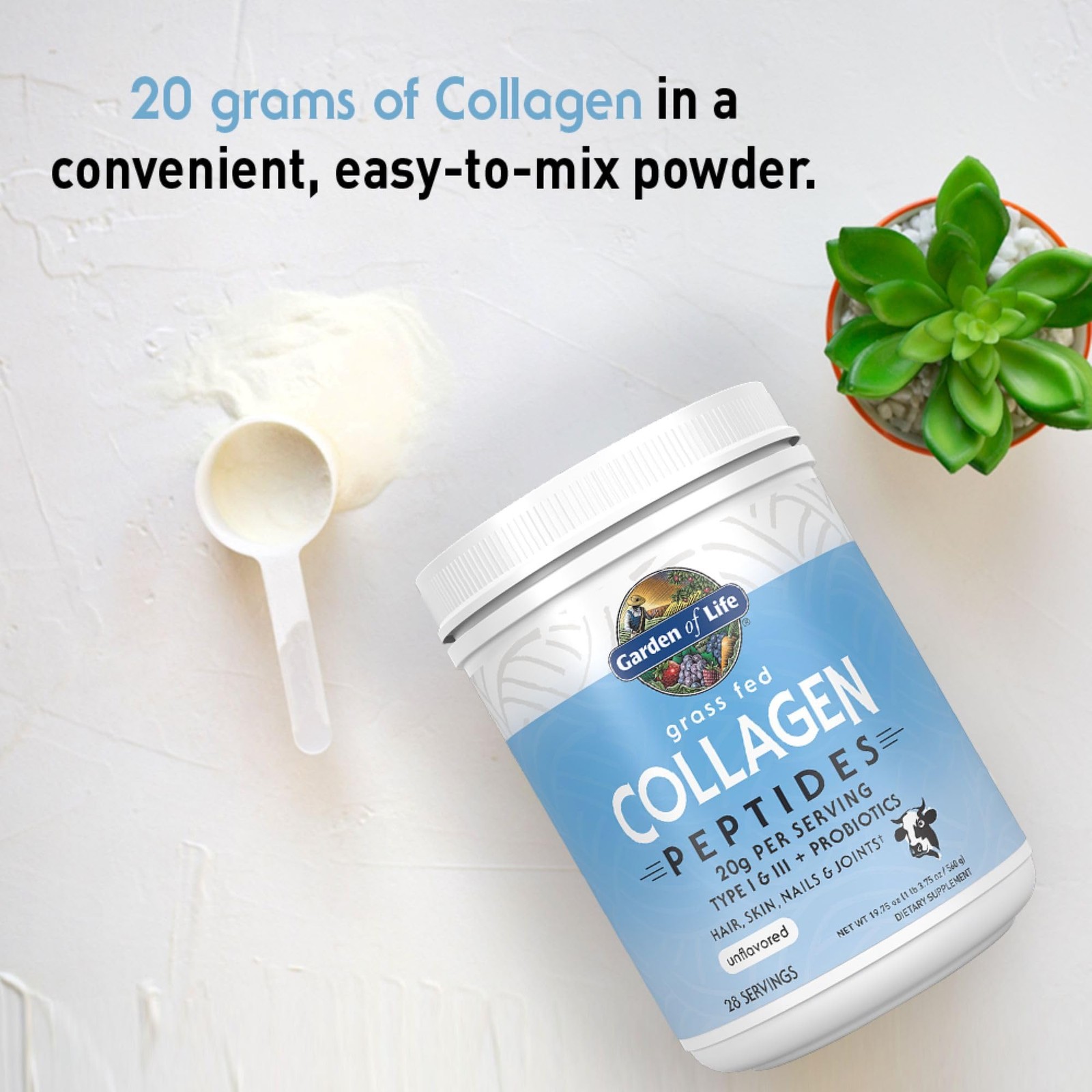 Garden of Life Power Bundle – Collagen Peptides 28 Servings (Pack 1)