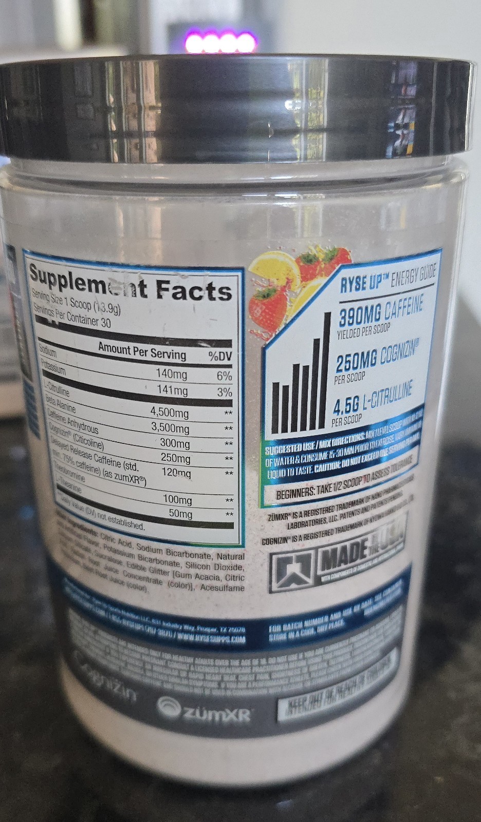 RYSE Loaded Pre Workout Powder – Strawberry Squeeze – Daily Pre-Workout for Men