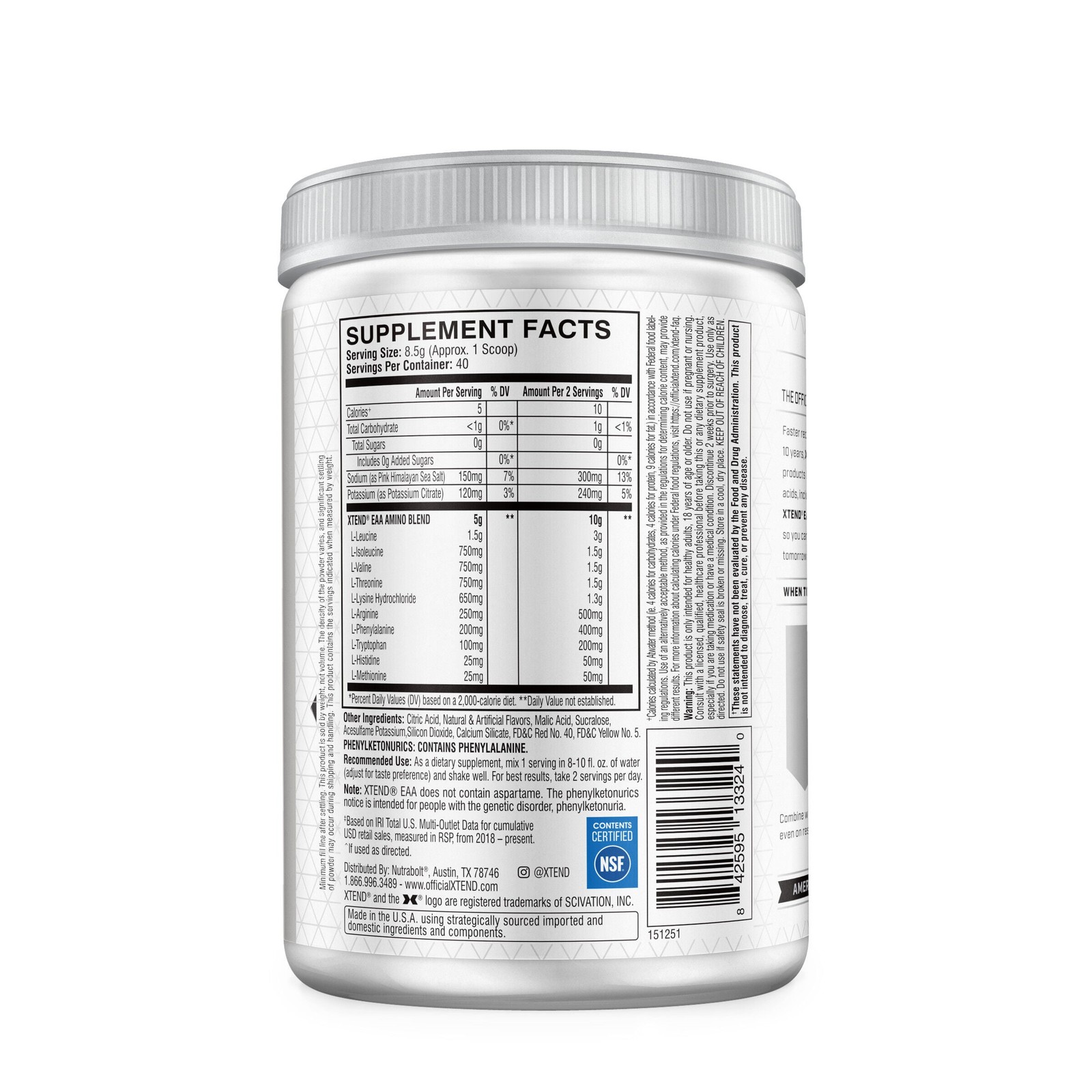Essential Amino Acids Zero Sugar – Blood Orange (40 Servings)