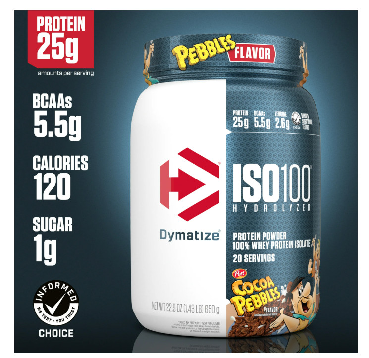 Dymatize ISO100 Hydrolyzed Whey Cocoa Pebbles 20 Servings